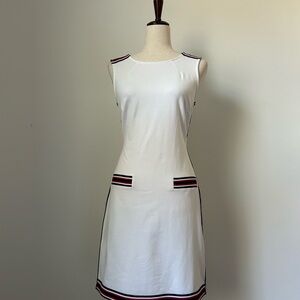 Tommy Hilfiger White Sheath Mini Dress Sleeveless Crew Neck
